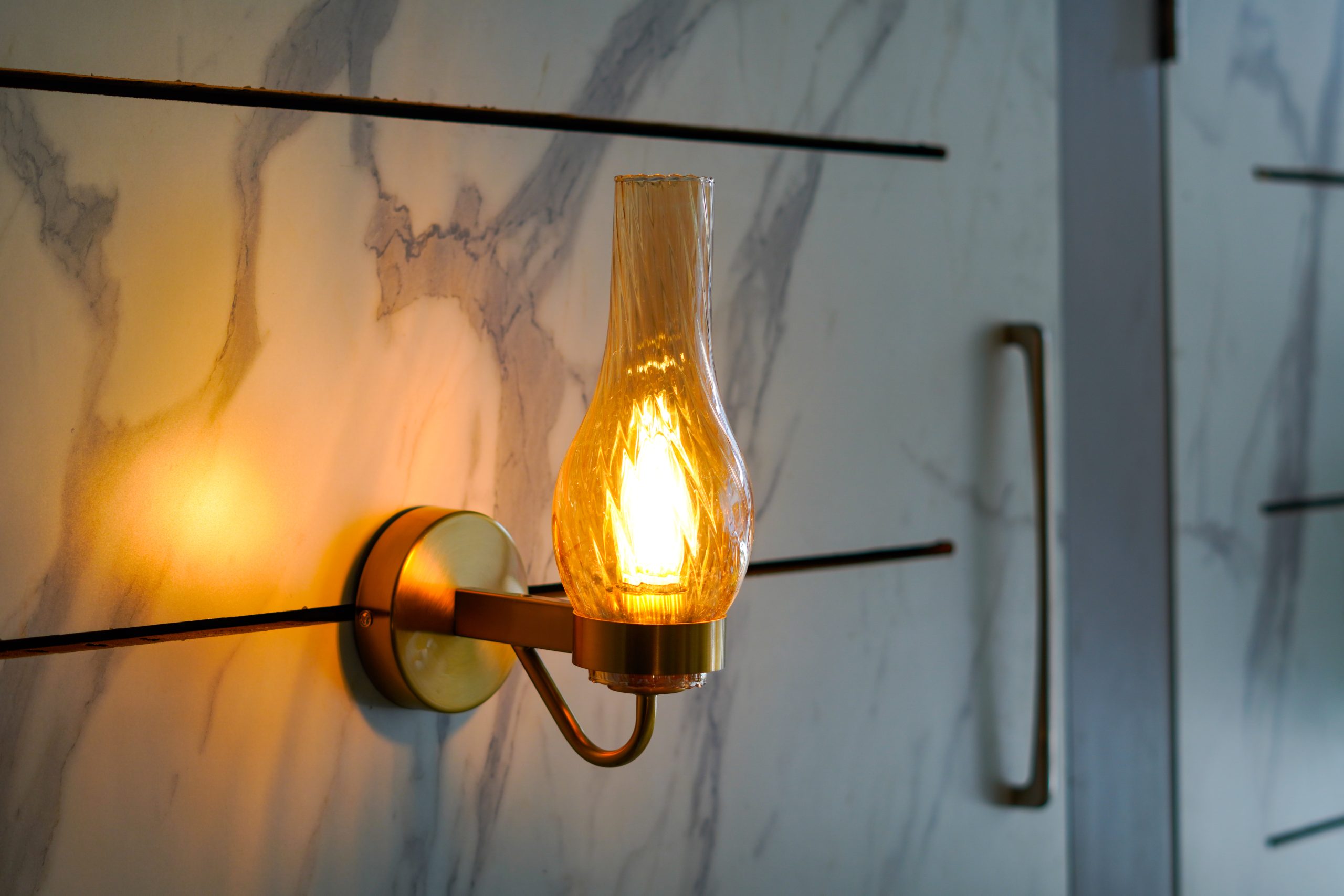 ANTIQUE AMBER CANDEL WALL BY VL